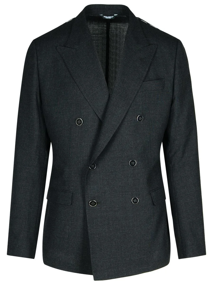 Dolce & Gabbana 'Drop 7' Dark Grey Wool Blazer - 1