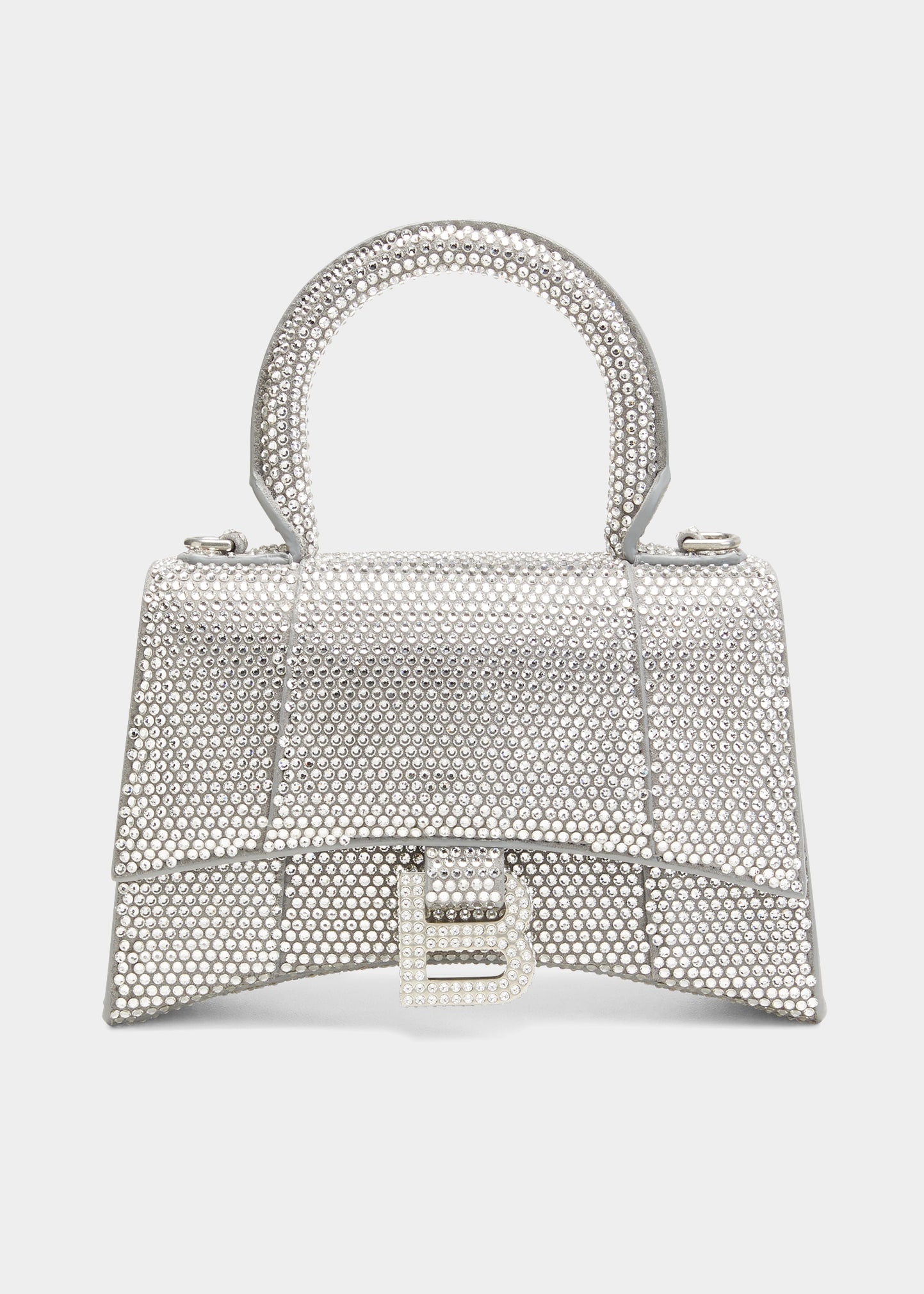 Hourglass XS Strassed Top-Handle Bag - 1