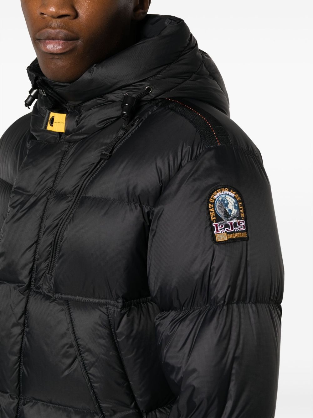 logo-patch padded jacket - 5