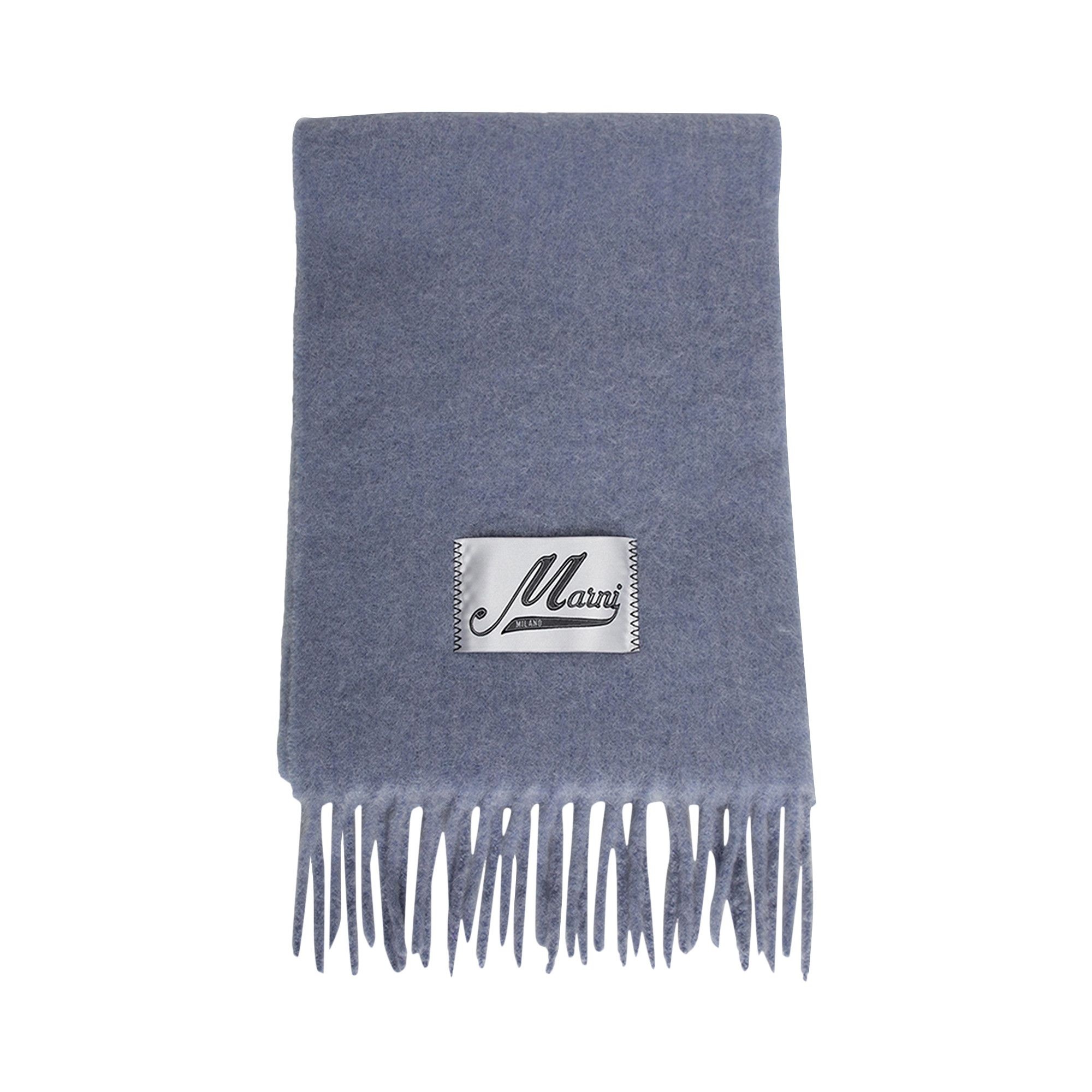 Marni Brushed Alpaca Scarf 'Blue/Lilac' - 1