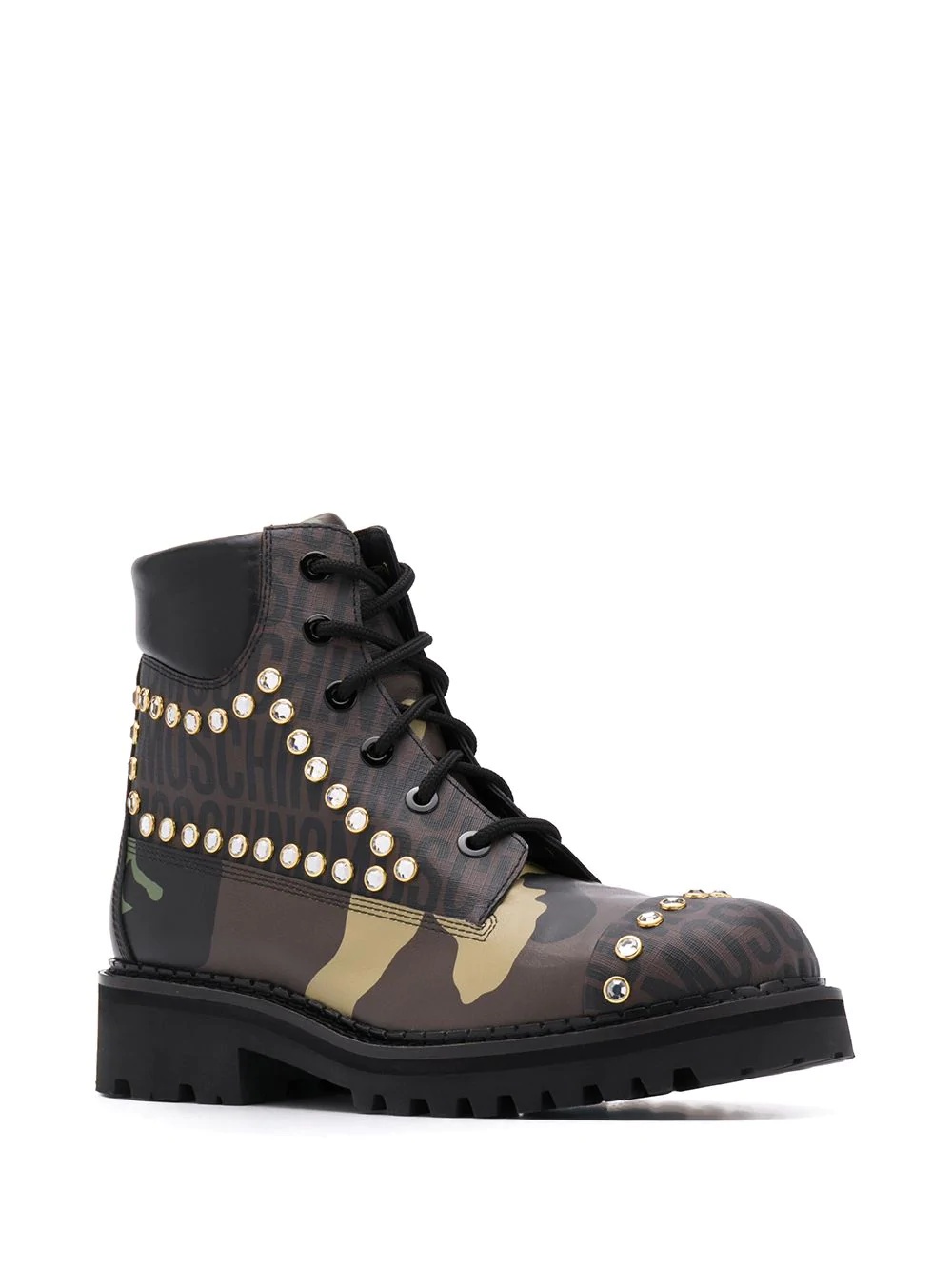 studded camouflage boots - 2