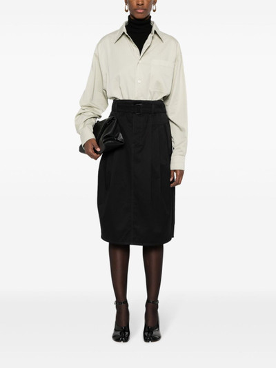 Lemaire pleated belted midi skirt outlook