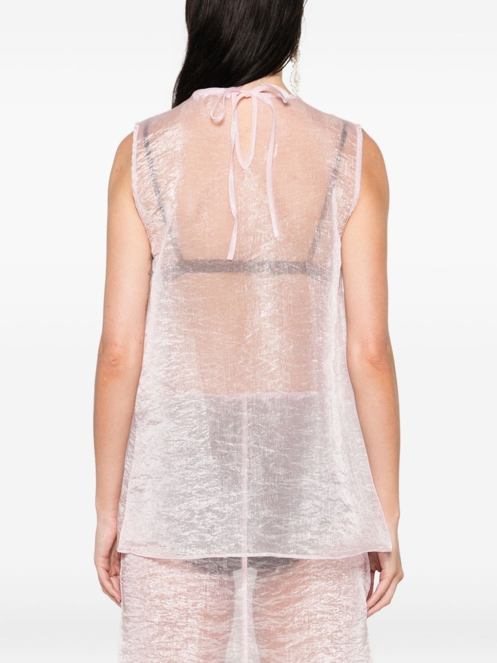 floral-embellished sleeveless top - 4