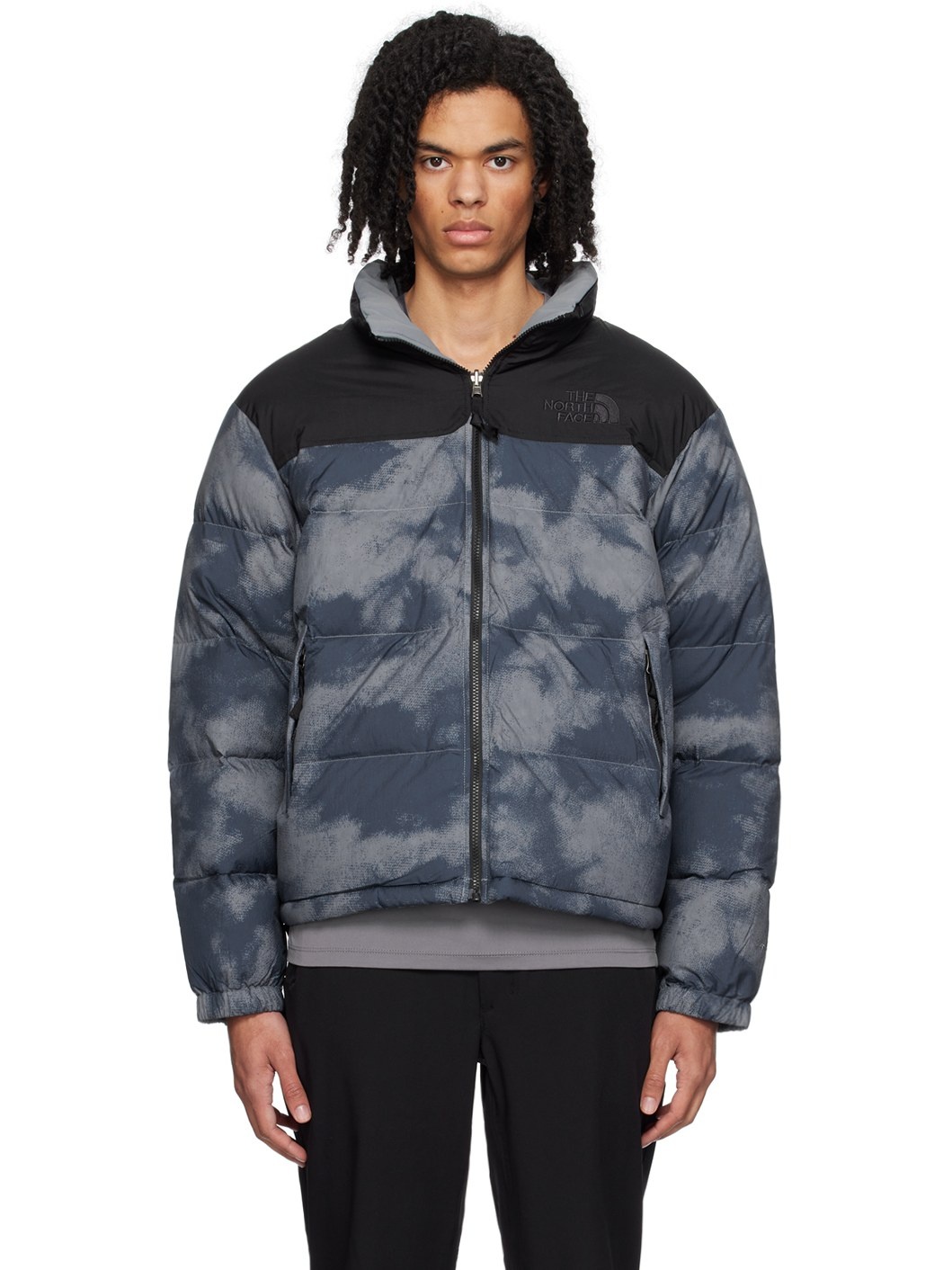 Blue 1992 Nuptse Reversible Down Jacket - 1