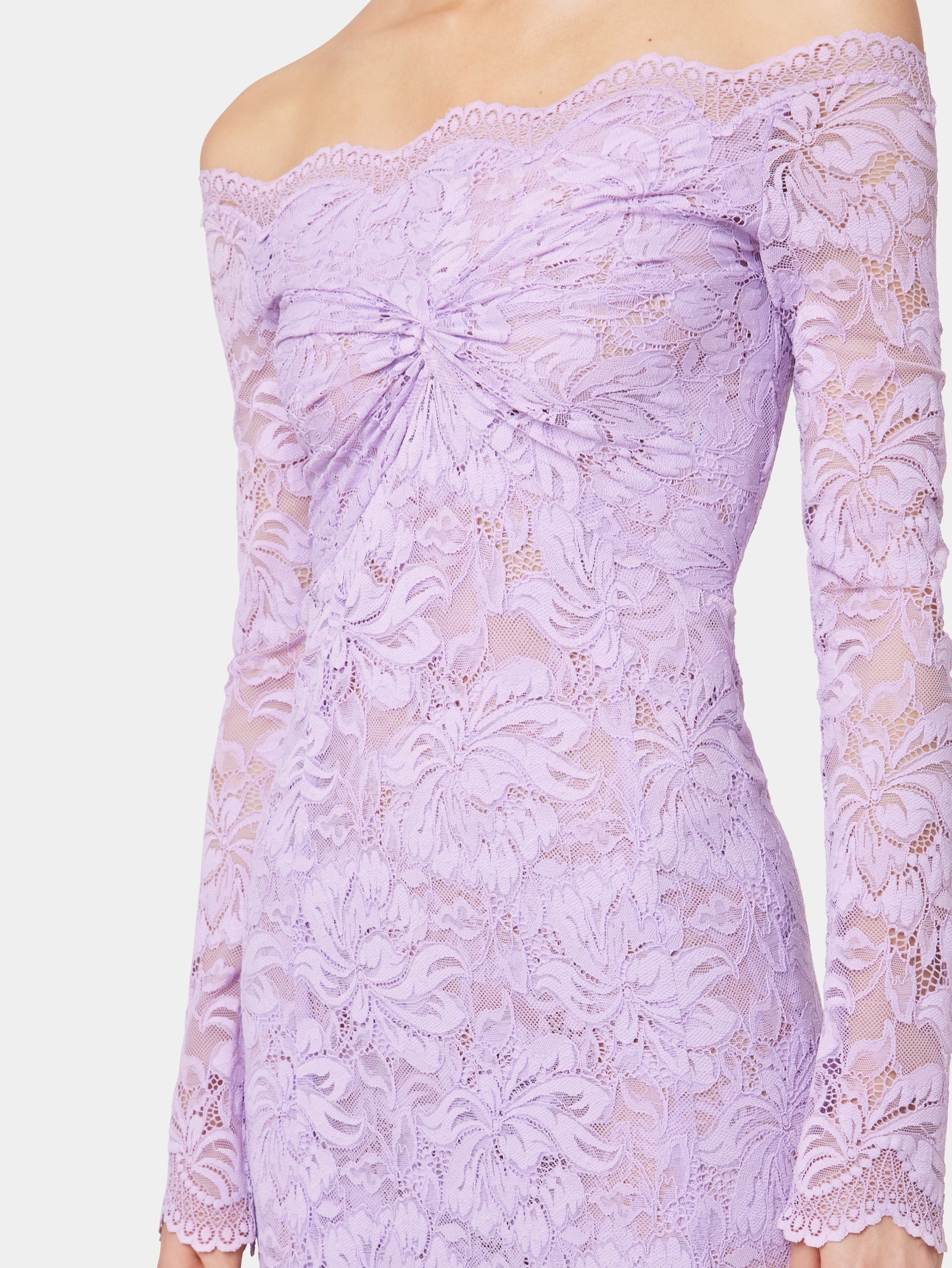 LAVENDER LONG DRESS IN LACE - 5