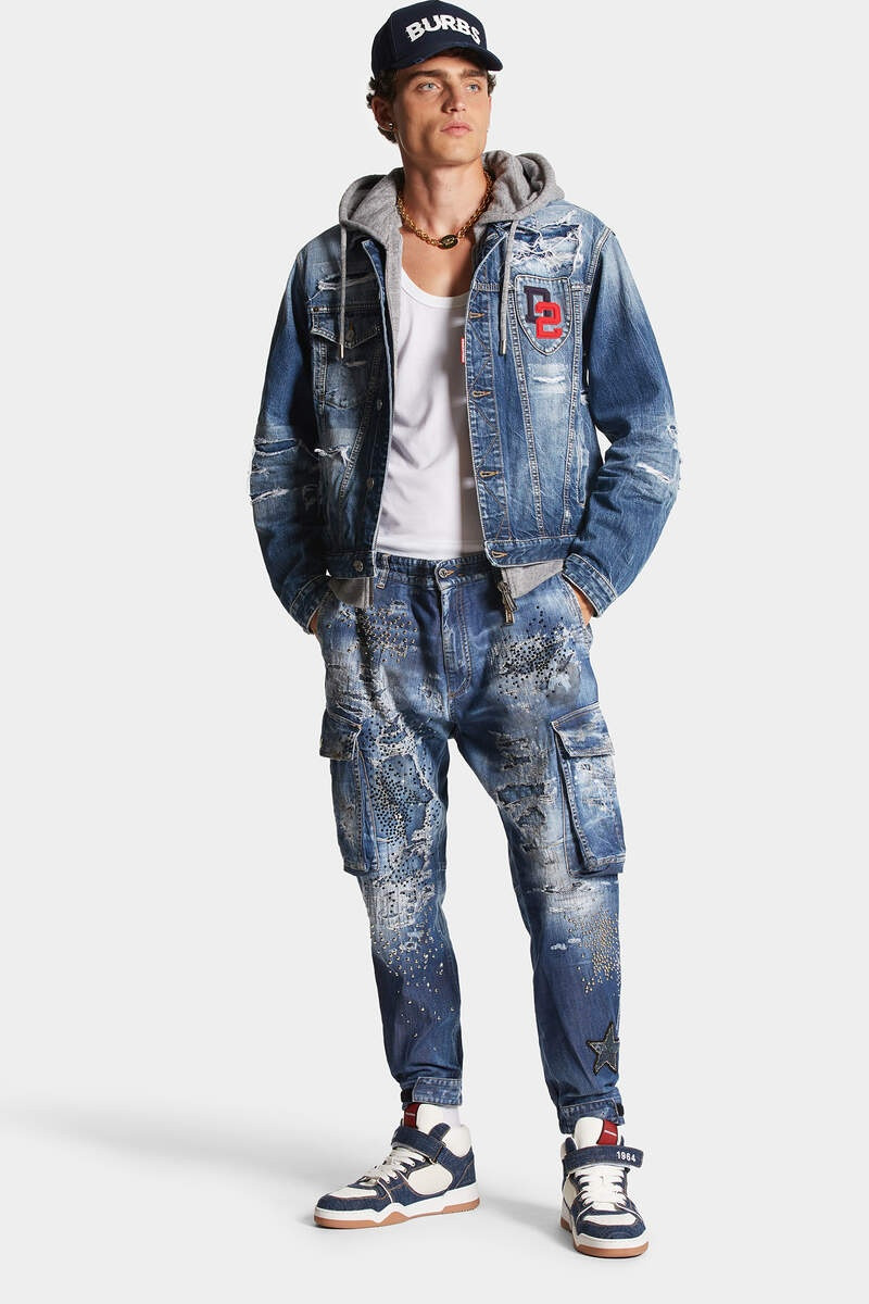 DENIM CARGO PANTS 3
