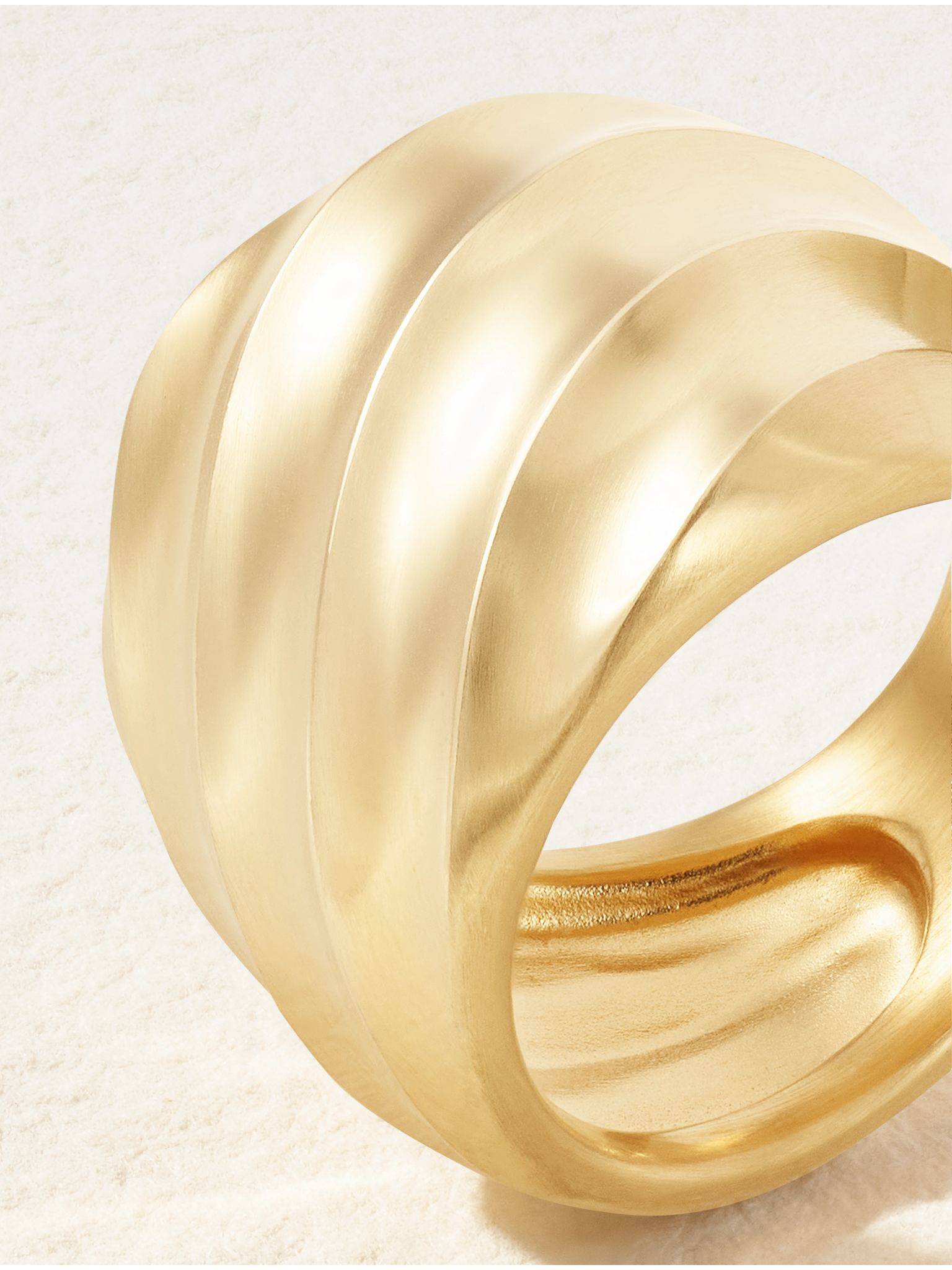+ NET SUSTAIN Cable Edge 18-karat recycled gold ring Gold - 4