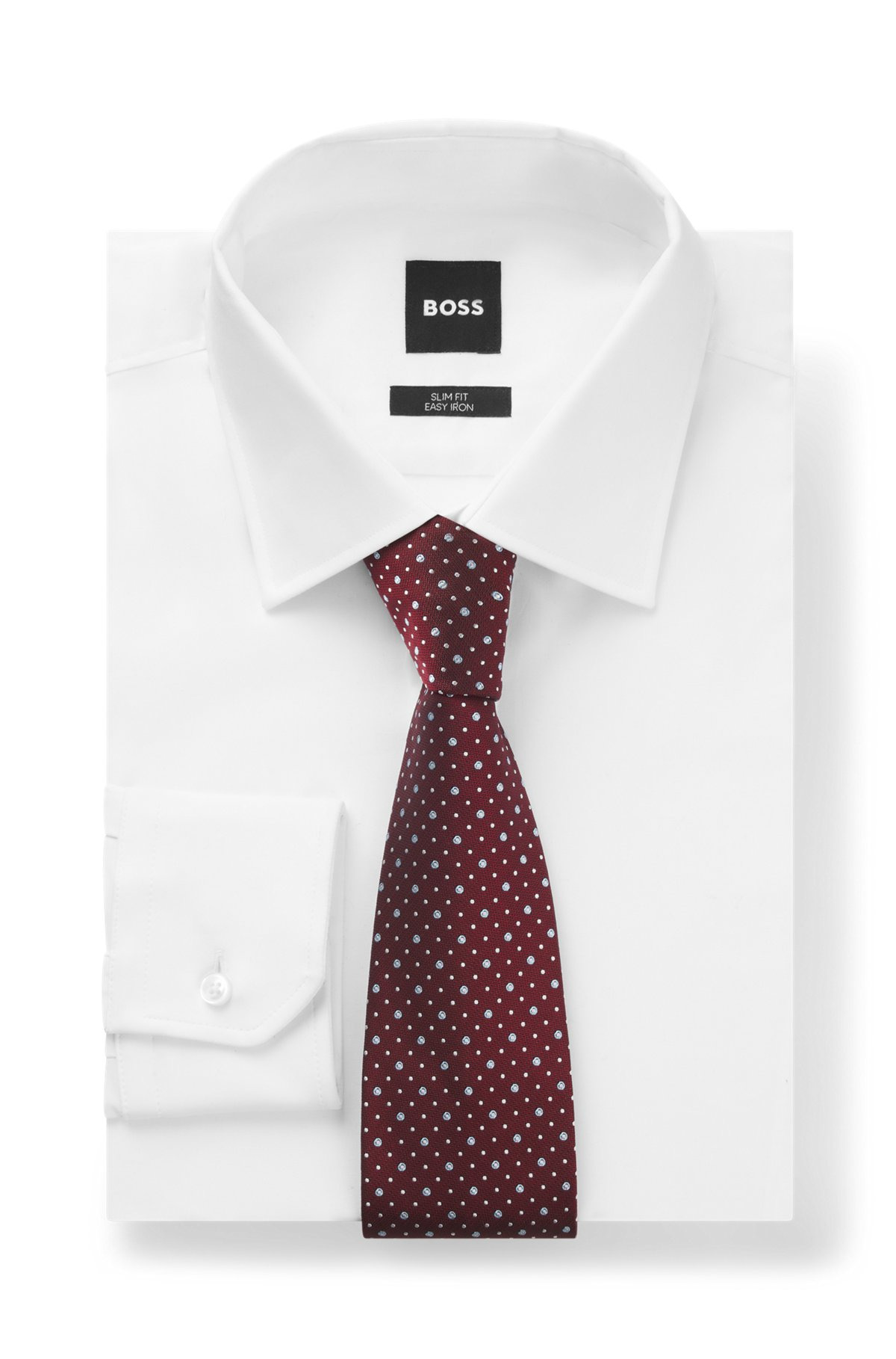SILK-BLEND TIE WITH DOT MOTIF - 3