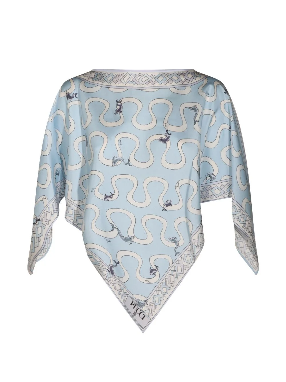 Printed silk blouse - 1