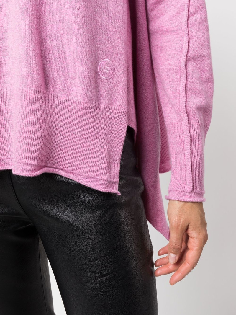 waterfall-hem fine-knit jumper 5