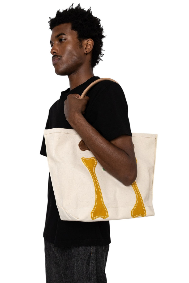 Kapital #4 Canvas KOTSU KOTSU TOTE BAG S - Ecru x Mustard outlook
