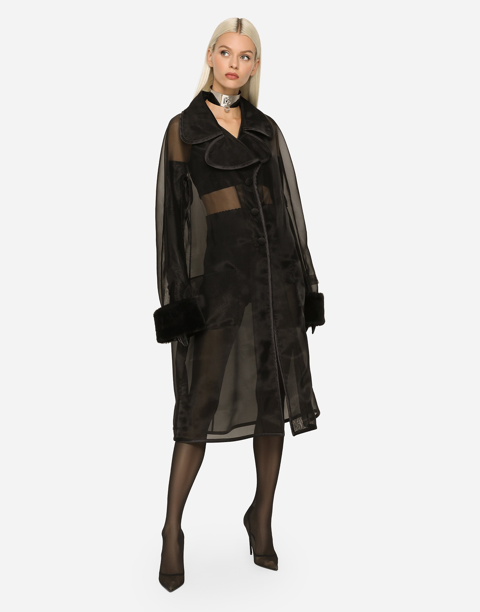 Organza trench coat with the Re-Edition label - 2