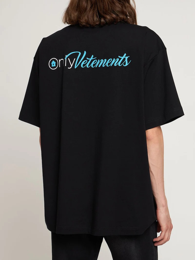 Only Vetements print cotton t-shirt 3