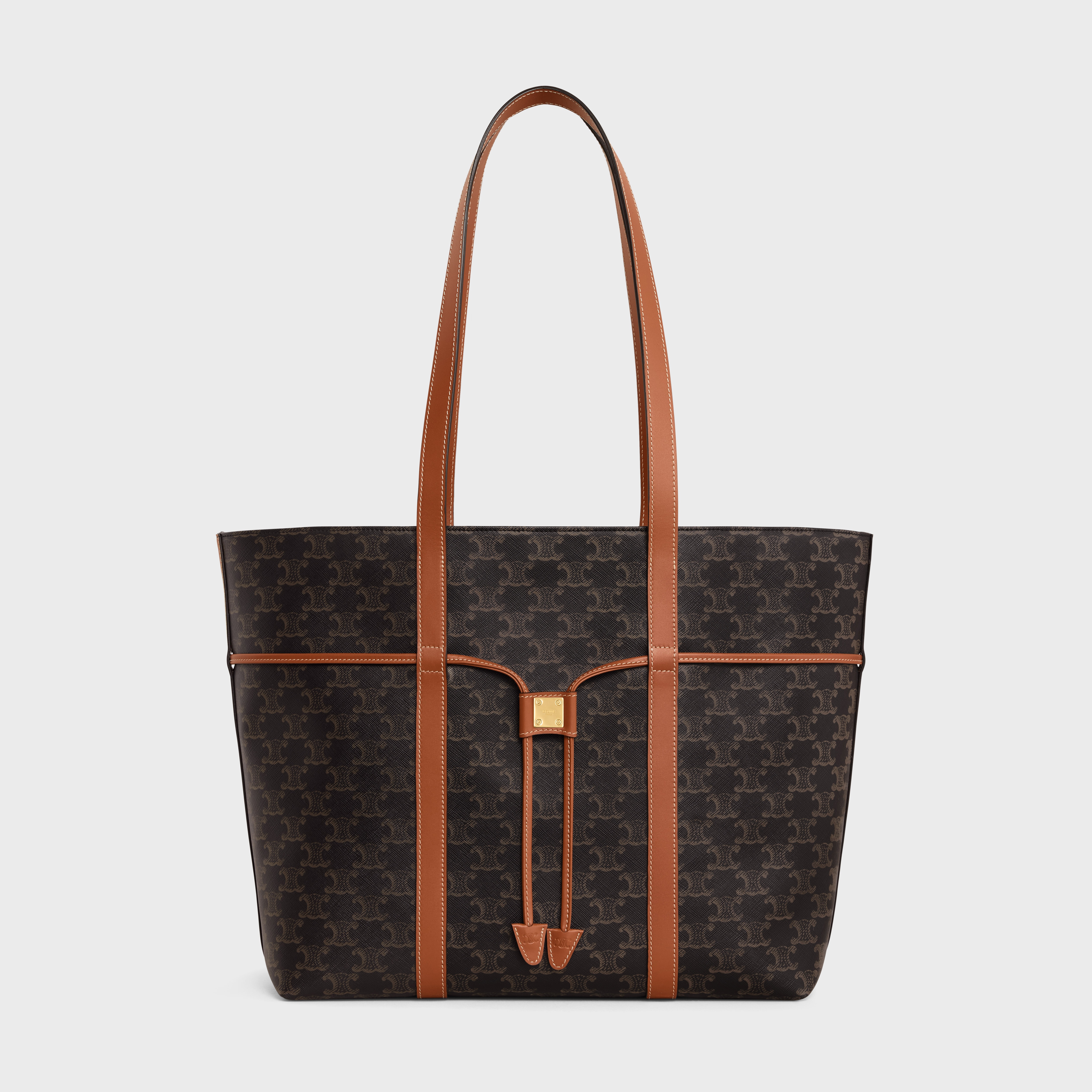 cabas drawstring in Triomphe Canvas and calfskin - 5