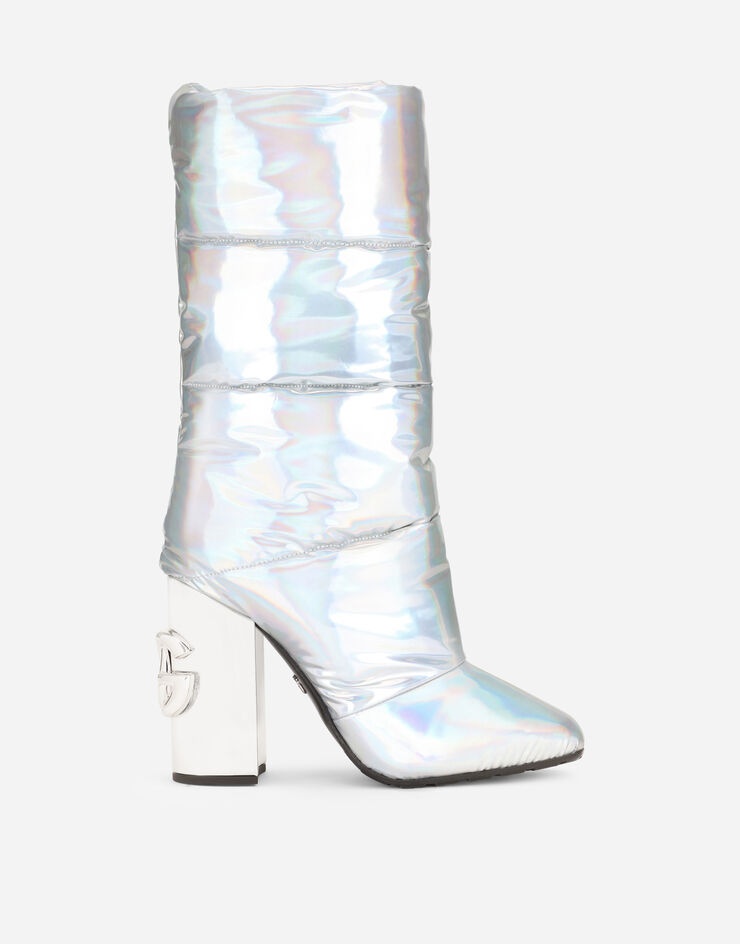 Holographic-effect fabric boots - 1