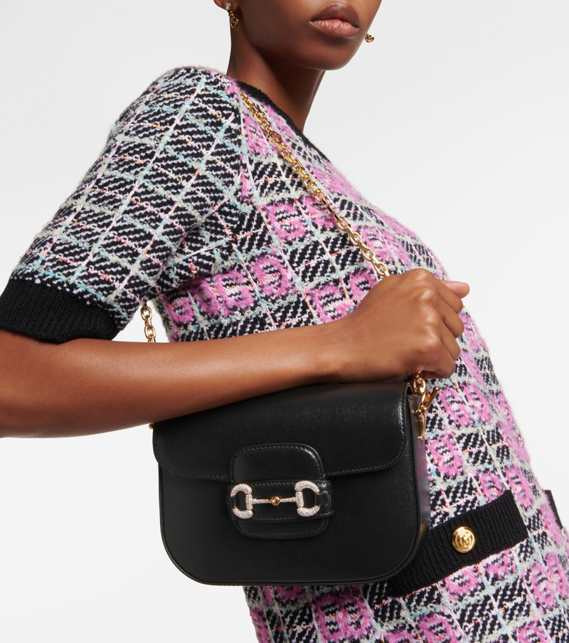 Gucci Horsebit 1955 GG Crystal shoulder bag 2