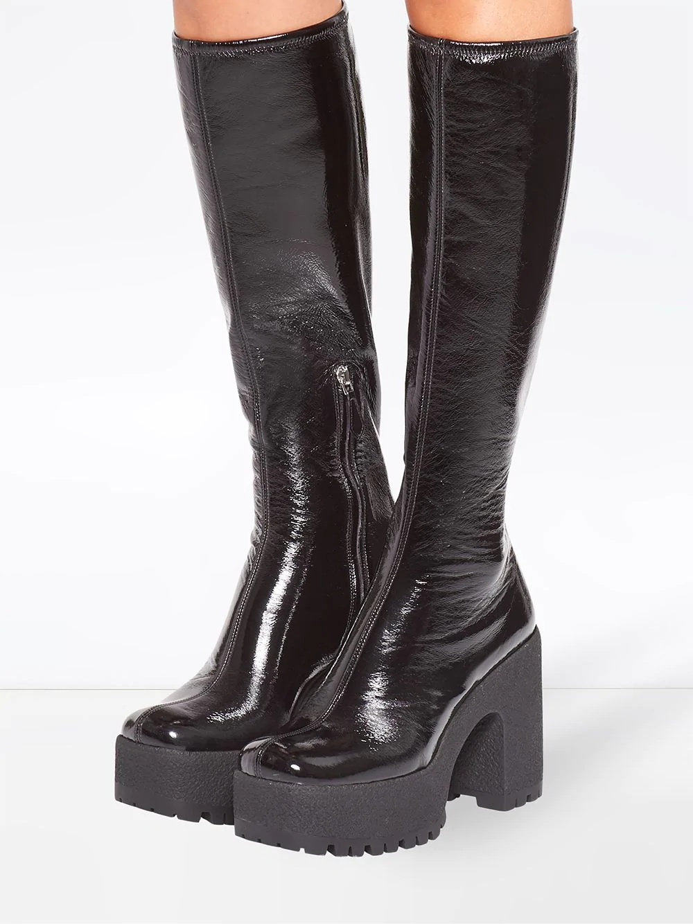 technical patent fabric platform boots - 4