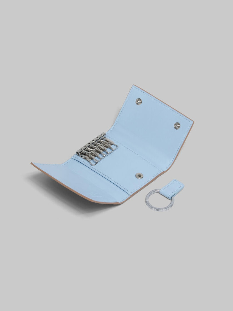 Marni BROWN LEATHER KEY HOLDER WITH MARNI MENDING outlook