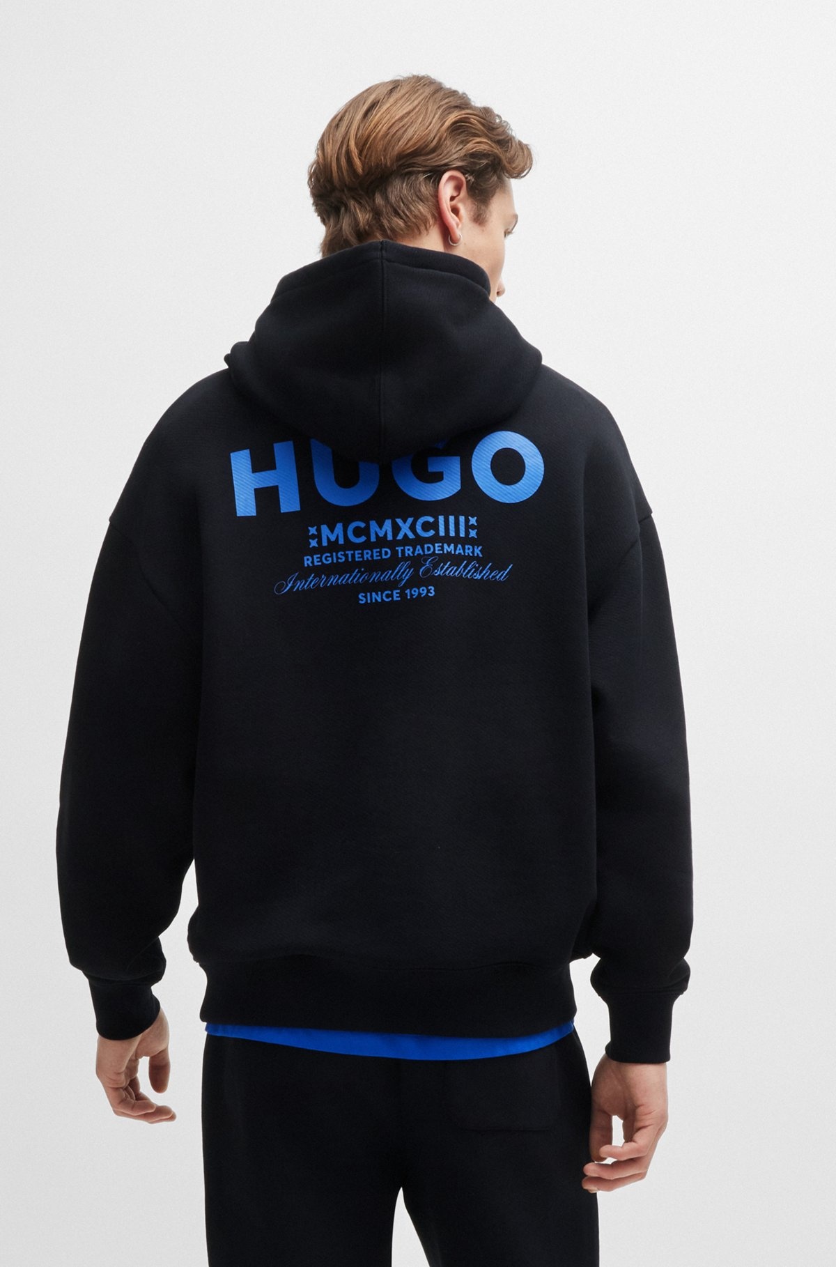 COTTON-TERRY LOOSE-FIT HOODIE WITH LOGO DETAILS - 5