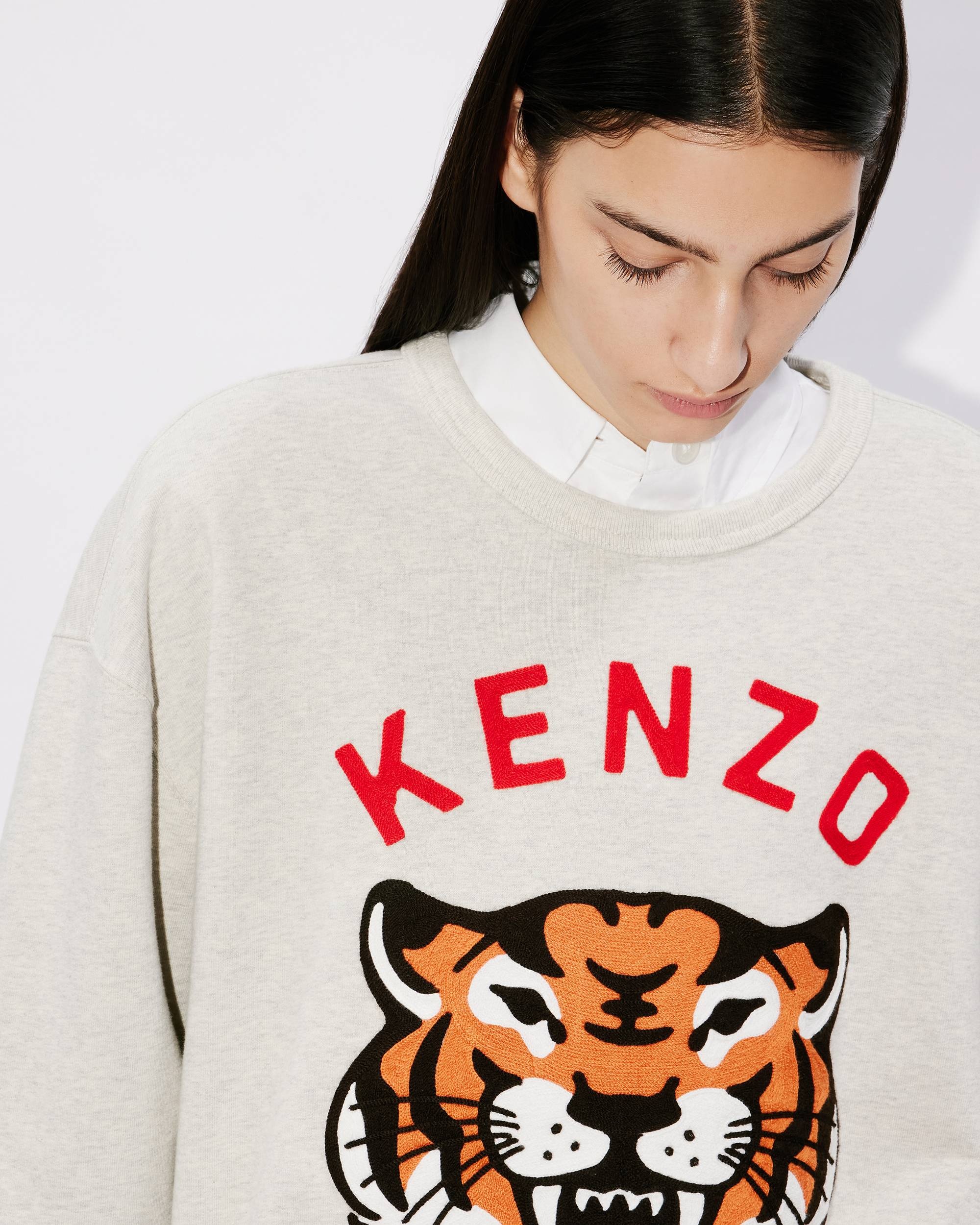 'KENZO Lucky Tiger' embroidered oversized genderless sweatshirt - 14