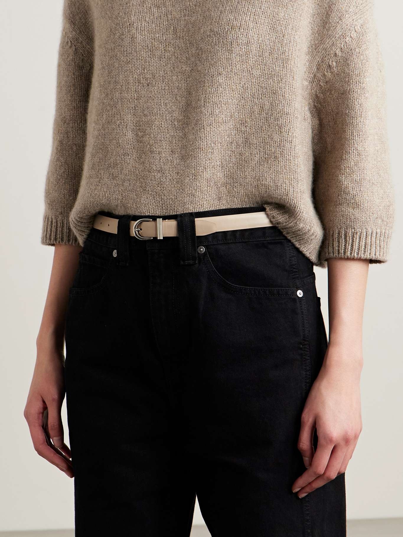 Luna leather belt Ivory - 2