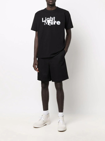 sacai slogan-print cotton T-shirt outlook