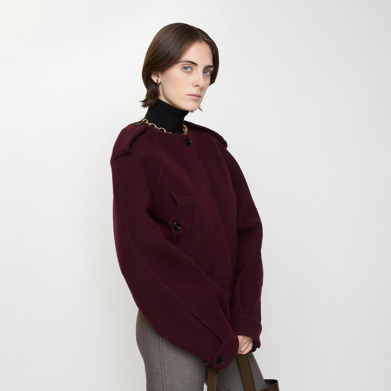 Detachable Scarf Wool Jacket 4