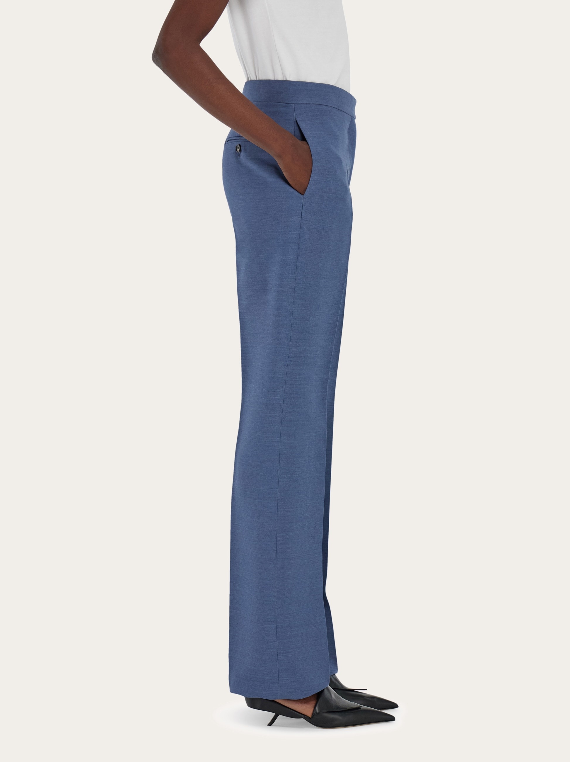 Wool faille trouser - 3