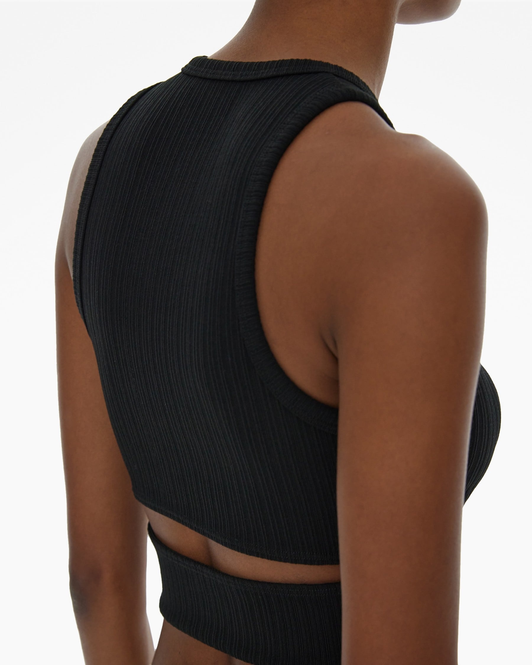 CROPPED RIB KNIT TANK TOP - 6