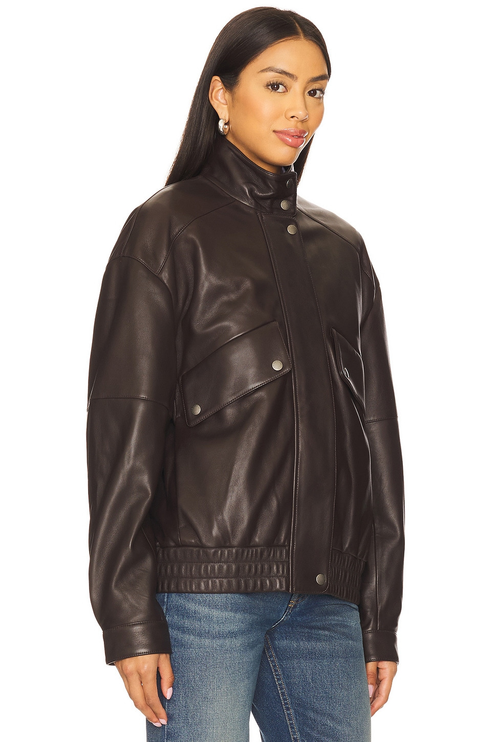 Aria Leather Bomber - 2