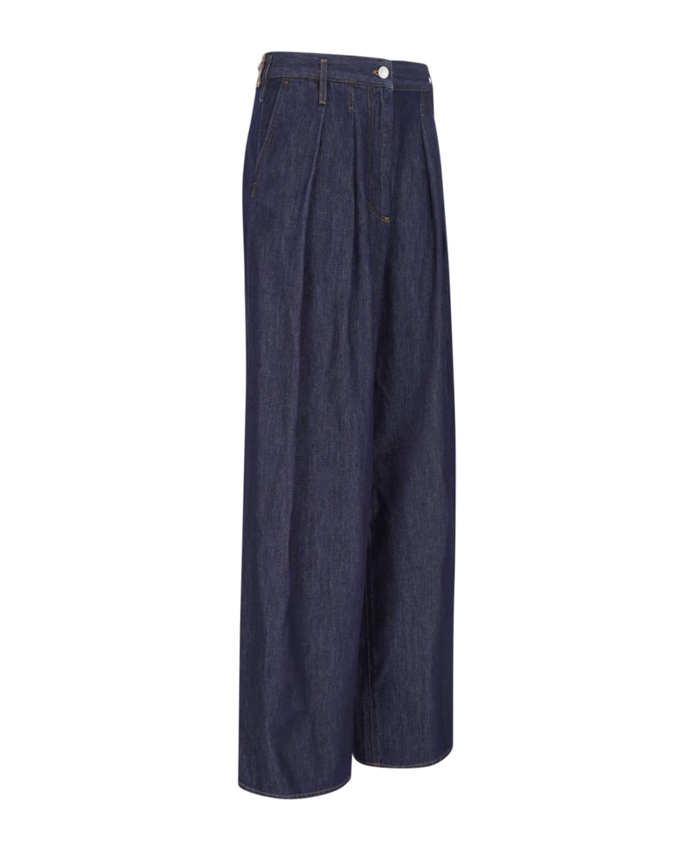 Pleated Baggy Jeans - 3