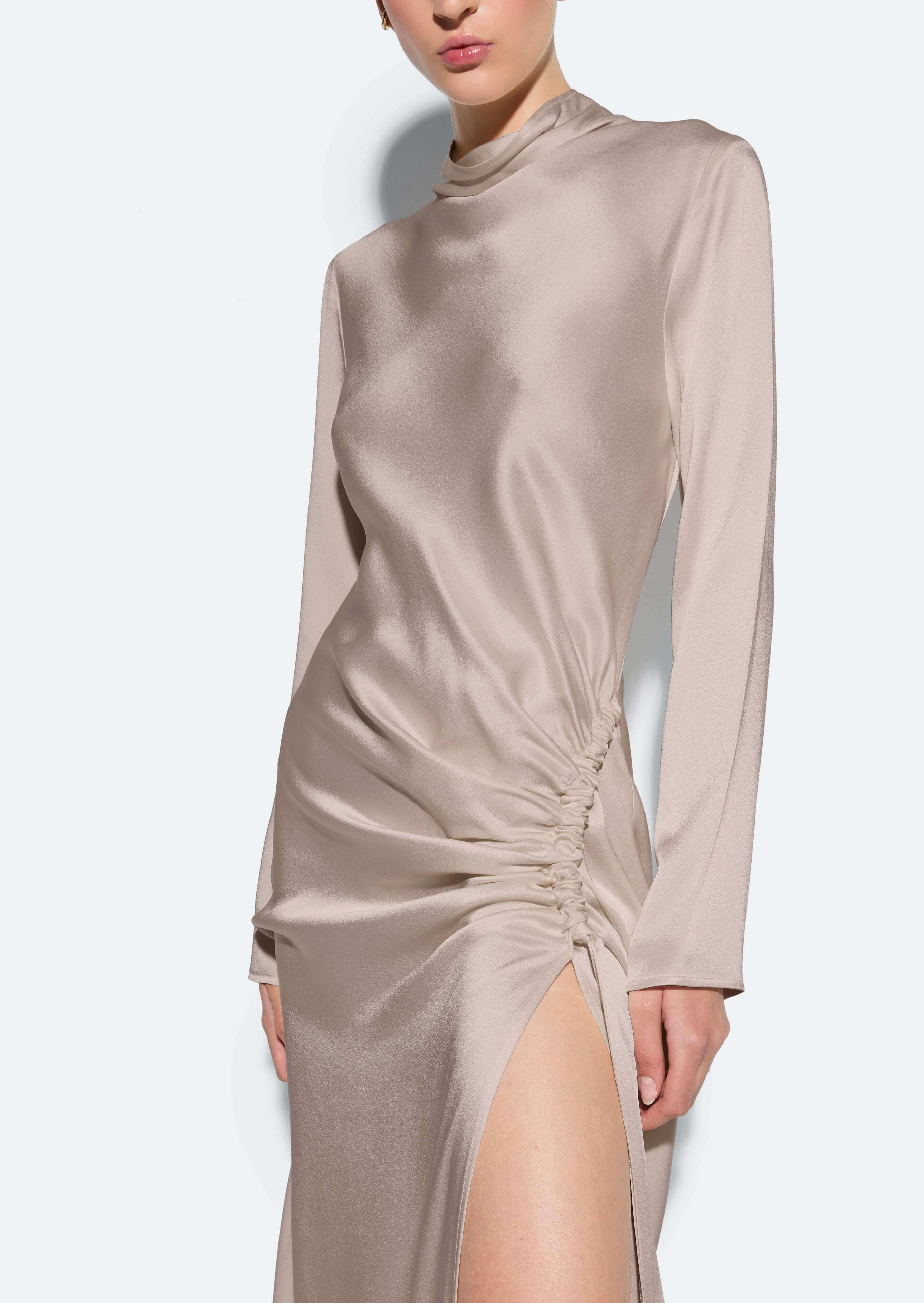 Satin Tab Gown - 4