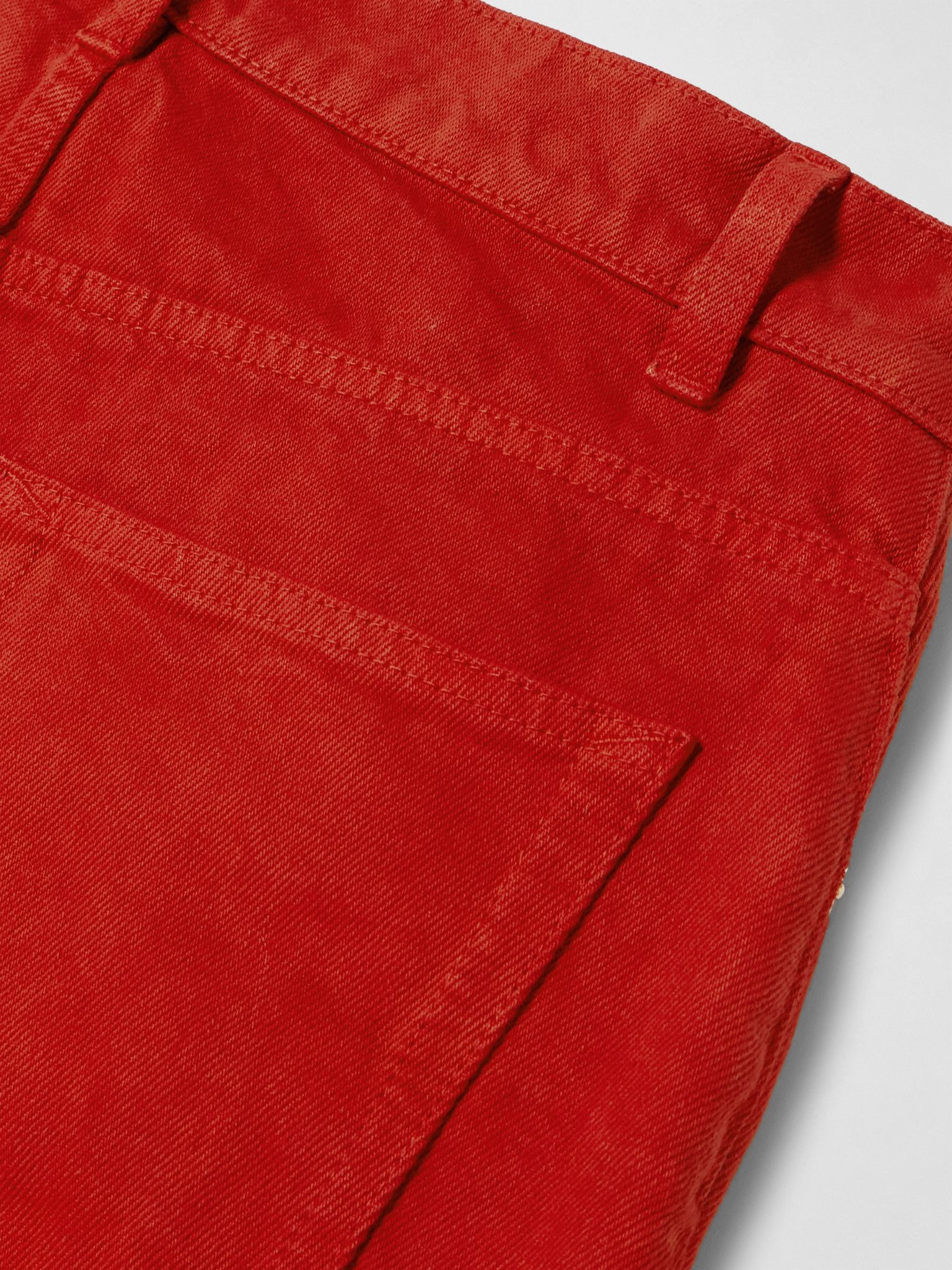 Rey high-rise straight-leg recycled jeans Orange - 6