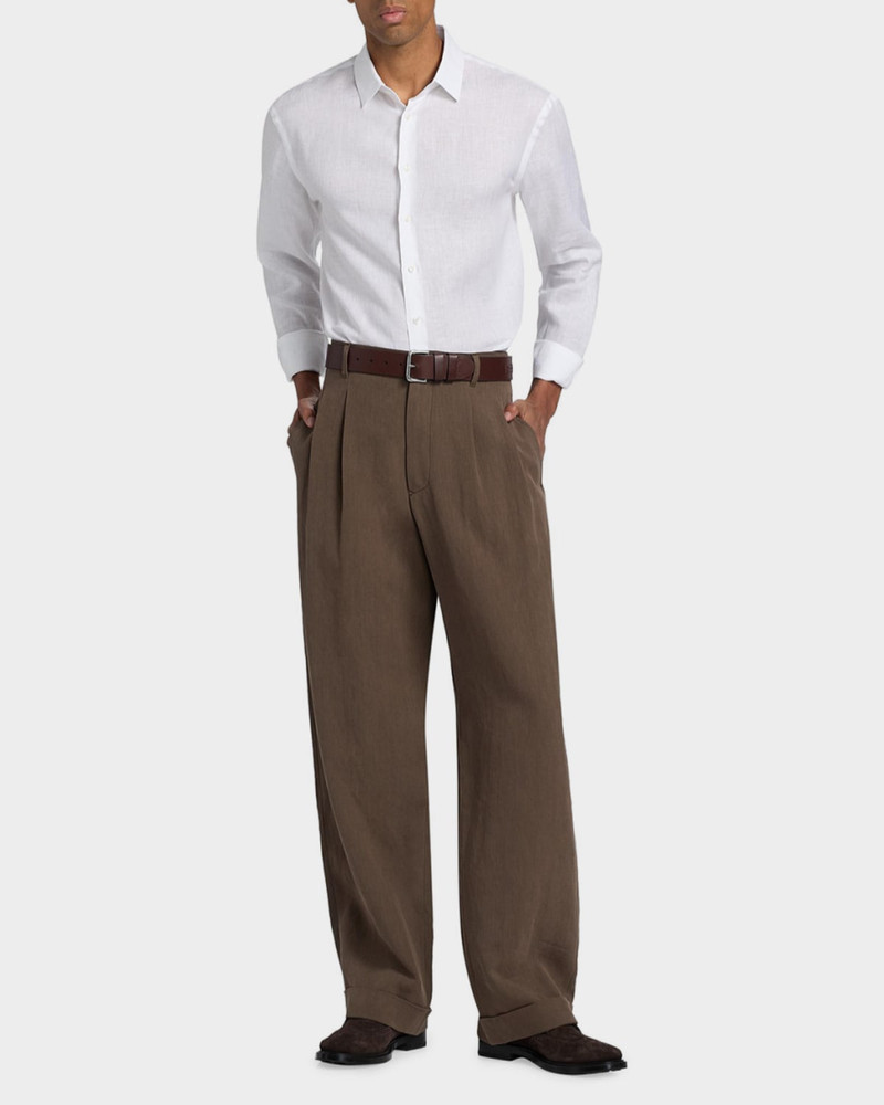 GIORGIO ARMANI Men & apos;s Linen Classic-Fit Sport Shirt outlook