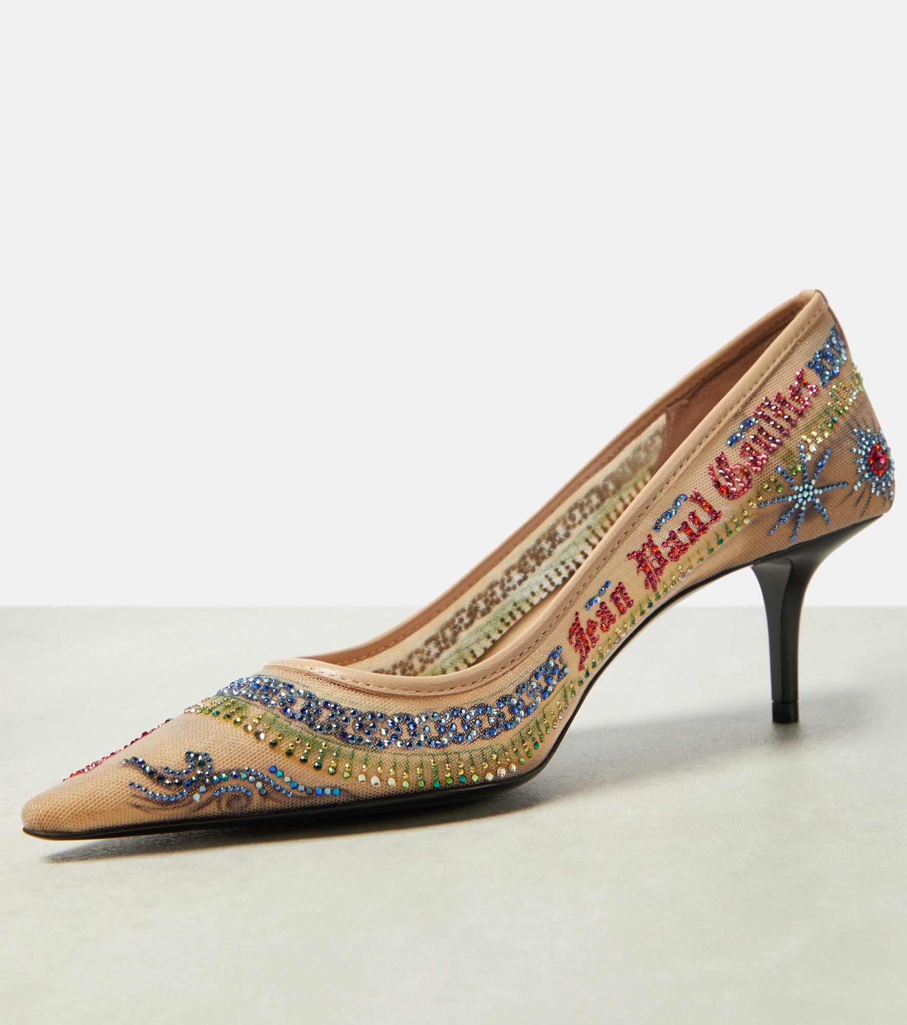 x Jean Paul Gaultier embellished mesh pumps - 6