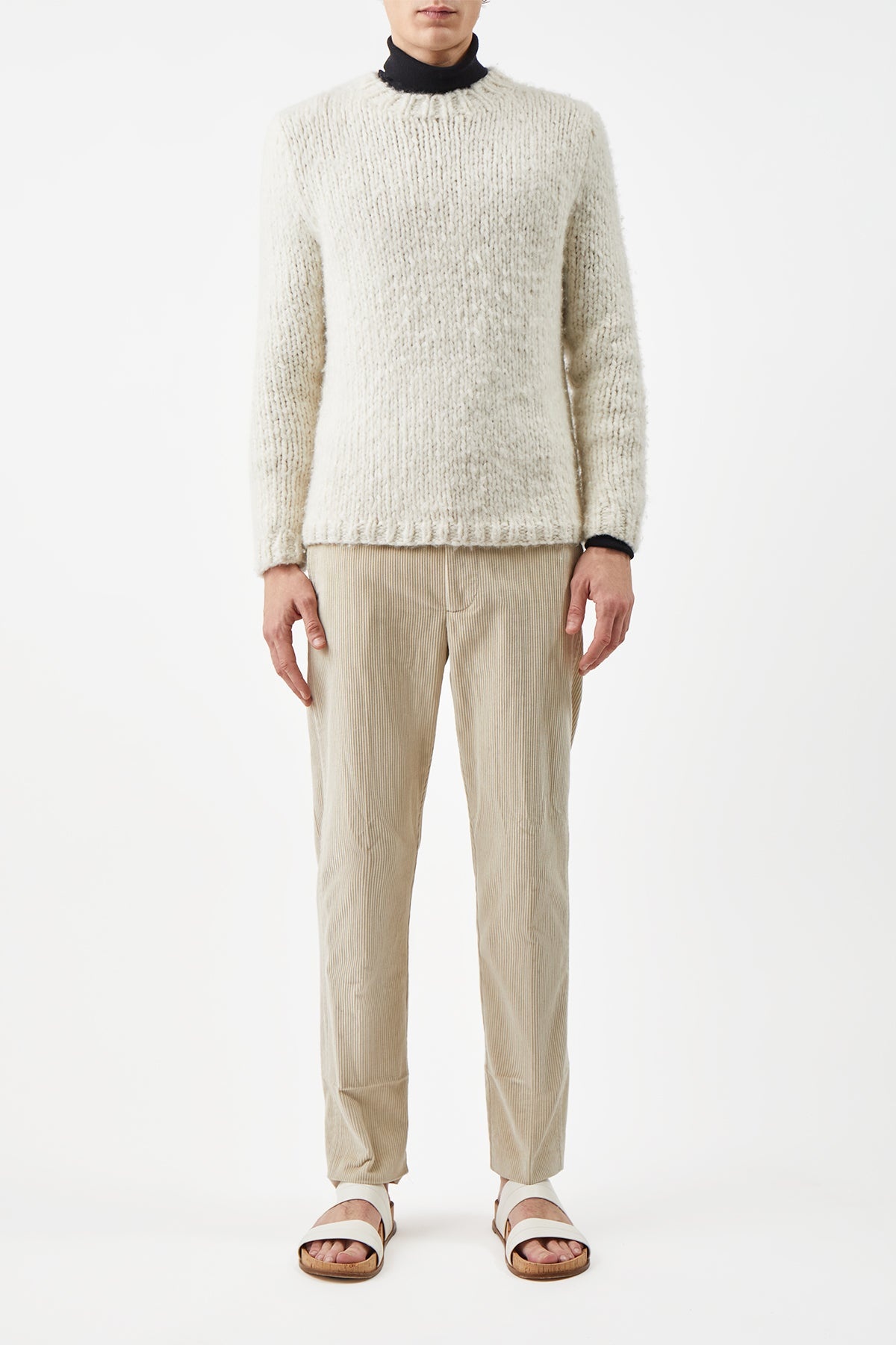 Lawrence Knit Sweater in Ivory Welfat Cashmere - 2