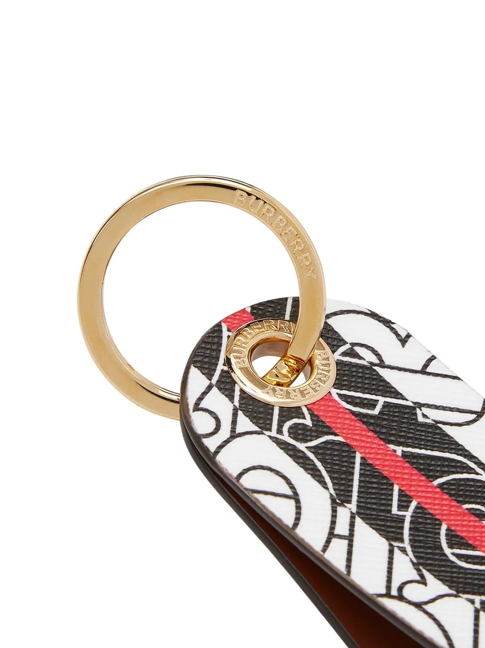 Monogram stripe key ring - 3