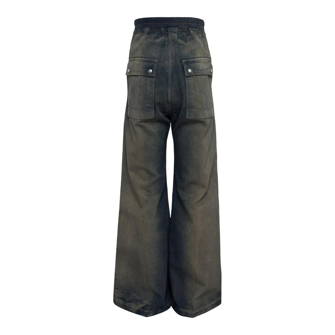 Wide Bela Pants 14oz Darkdust Degrade Slub Denim - 2
