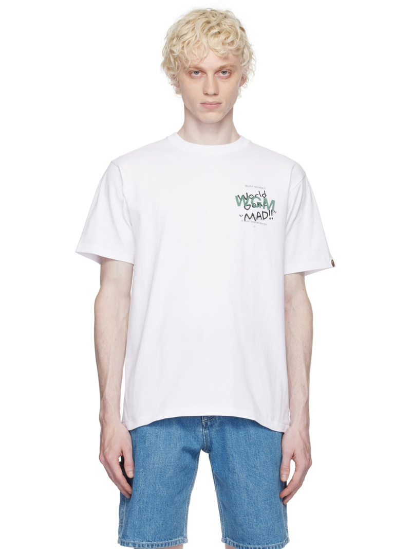 White Woodland Camo Ape Head T-Shirt - 1