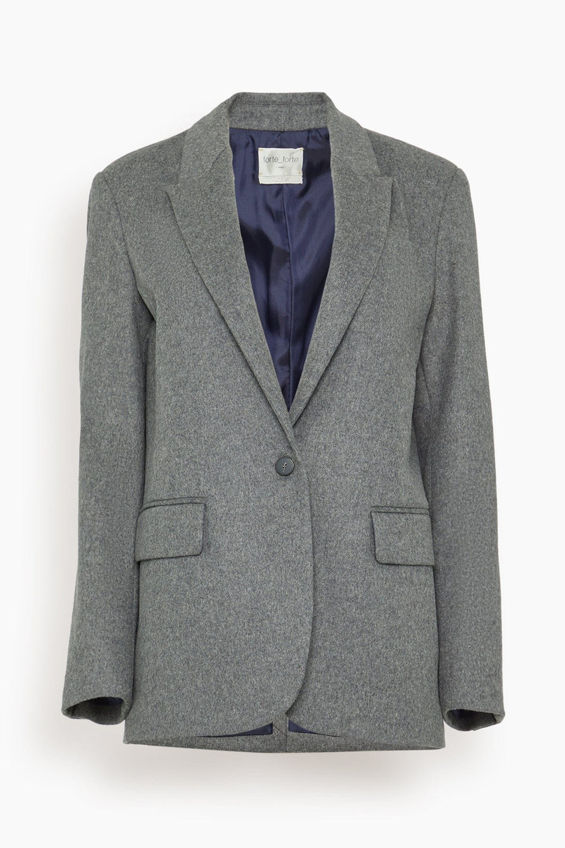Wool Cloth Masculine Jacket in Grigio Melange 1