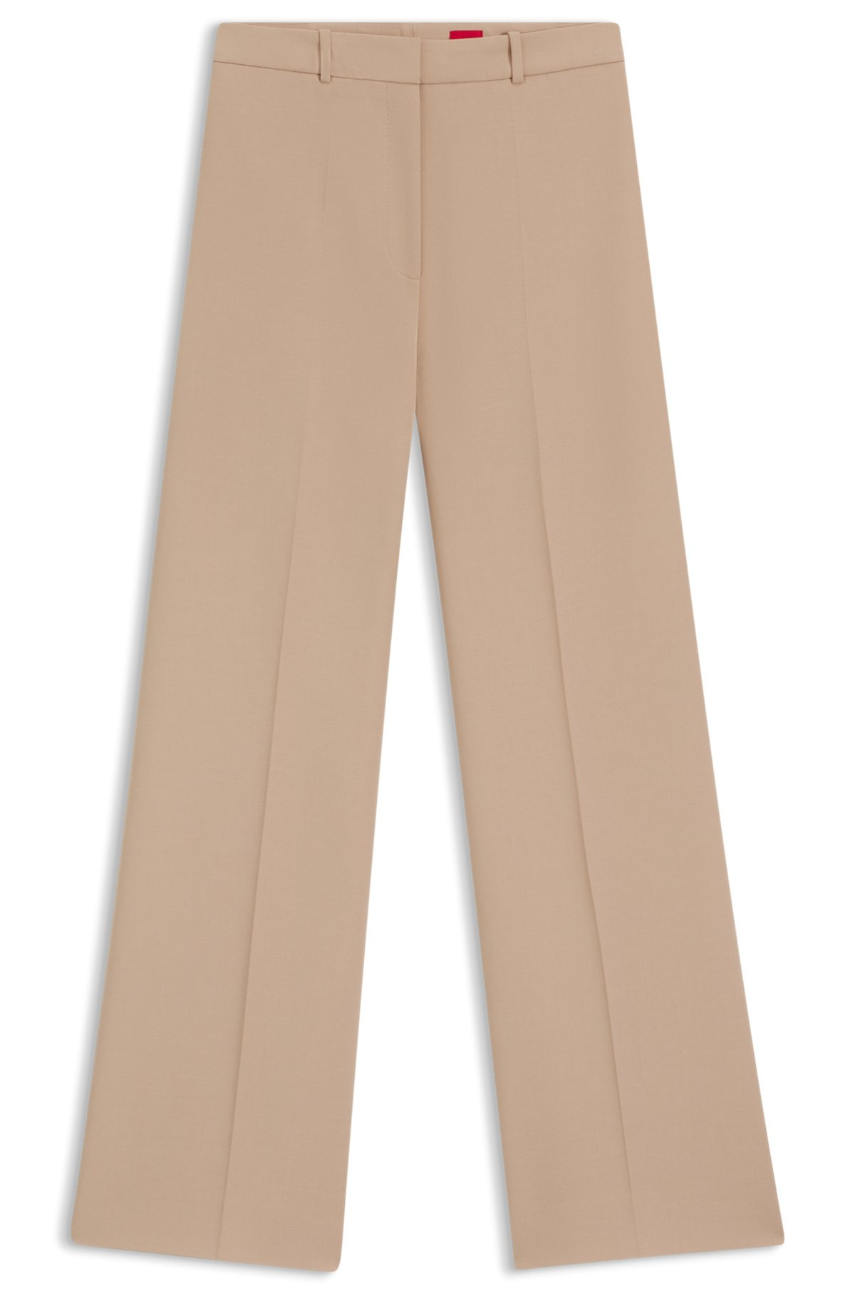 REGULAR-FIT PANTS WITH WIDE LEG IN STRETCH FABRIC - 1