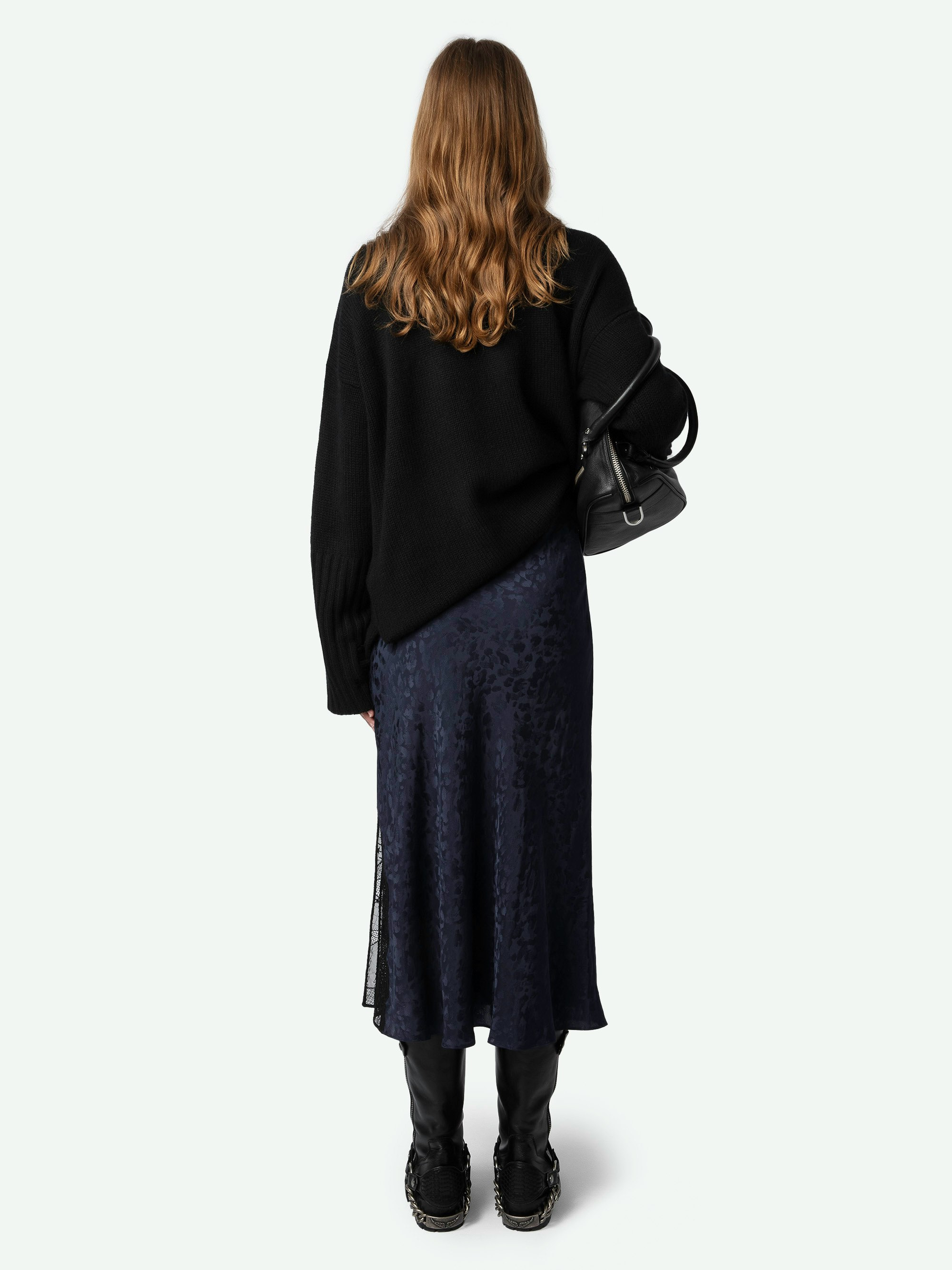Jayla Leopard Silk Jacquard Skirt - 3