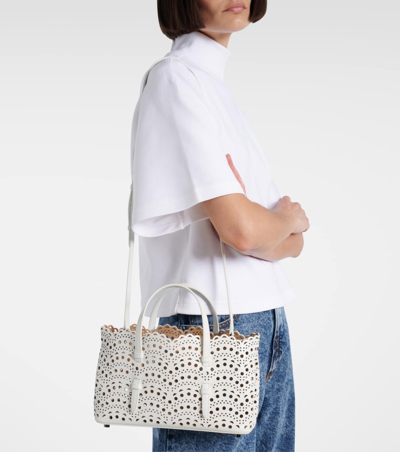 Alaïa Mina 25 Vienne Wave Small leather tote bag outlook