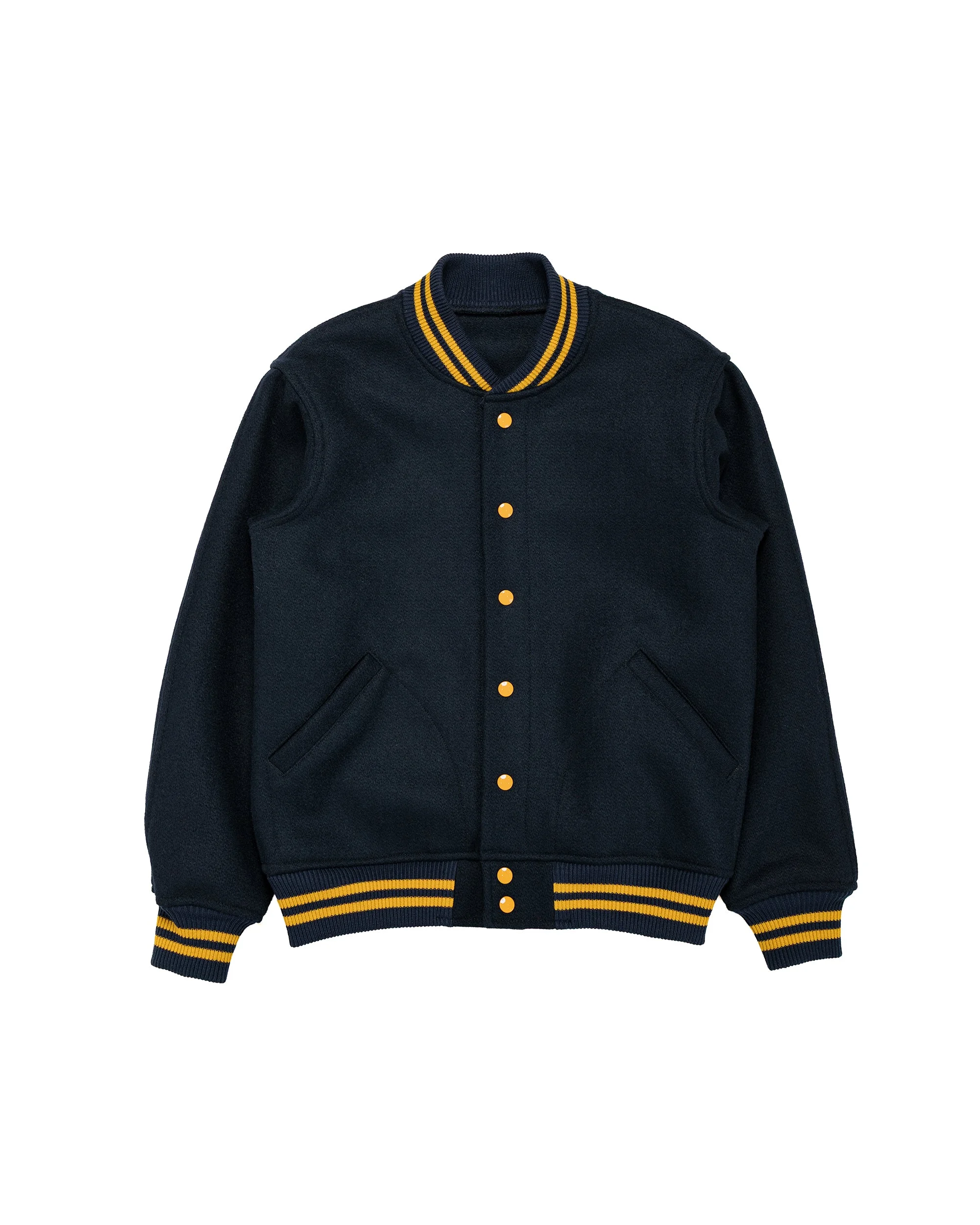 Lot. 2240 1950's Navy Varsity Jacket Plain Navy - 1