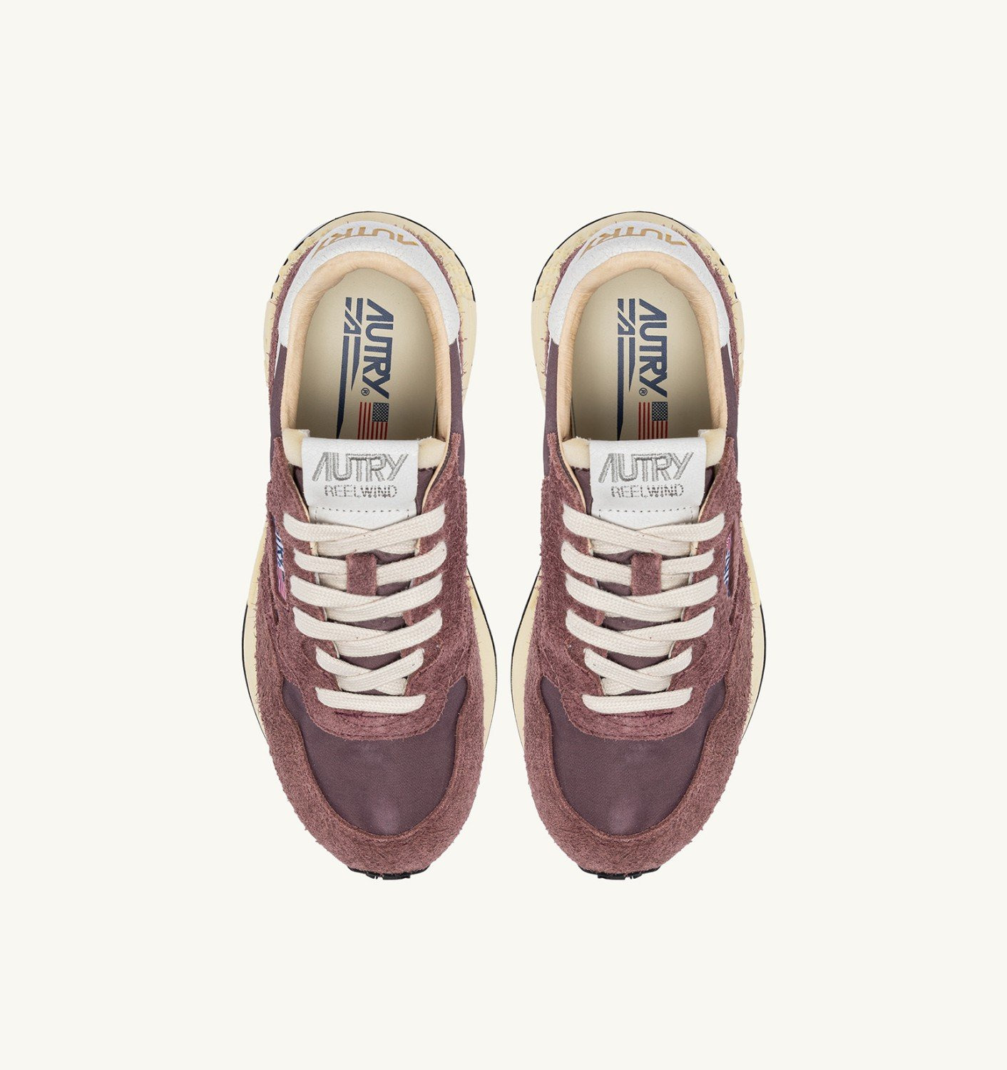 REELWIND LOW SNEAKERS IN TAUPE NYLON AND SUEDE - 5