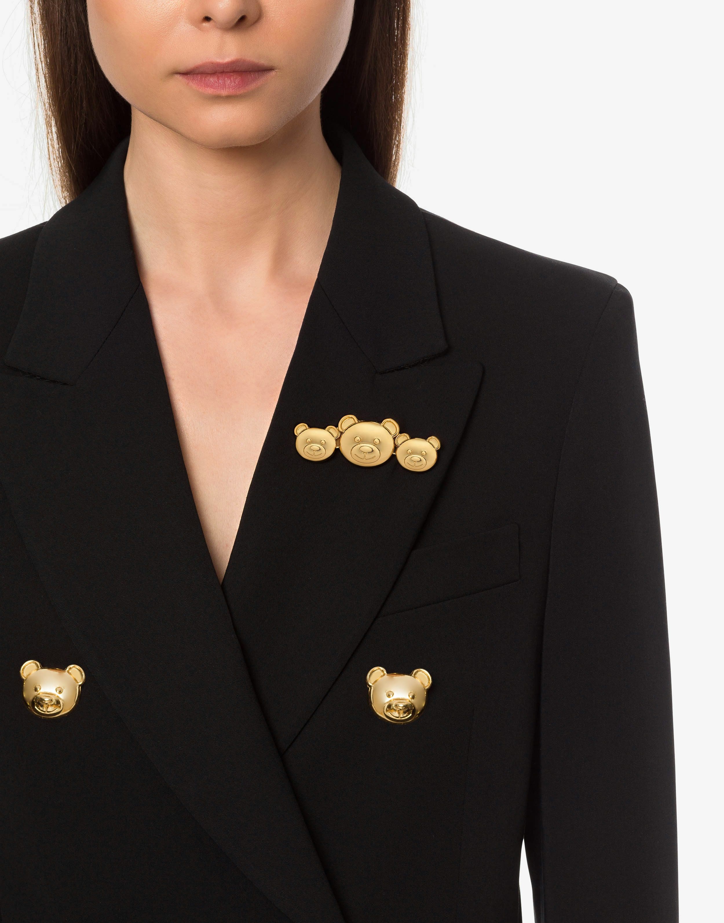 MOSCHINO TEDDY BEAR GOLD BROOCH - 4