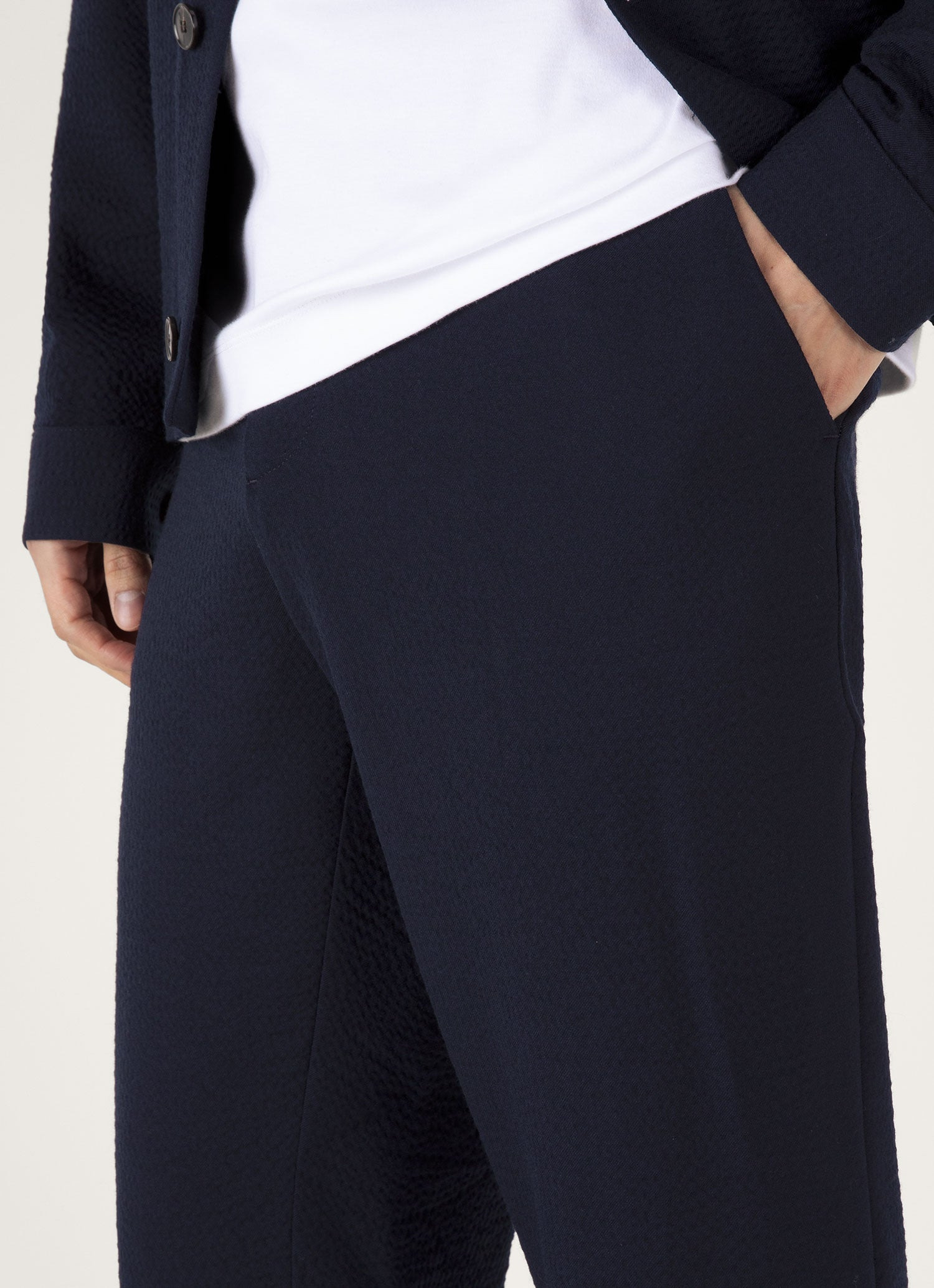 Seersucker Wool Trouser - 6