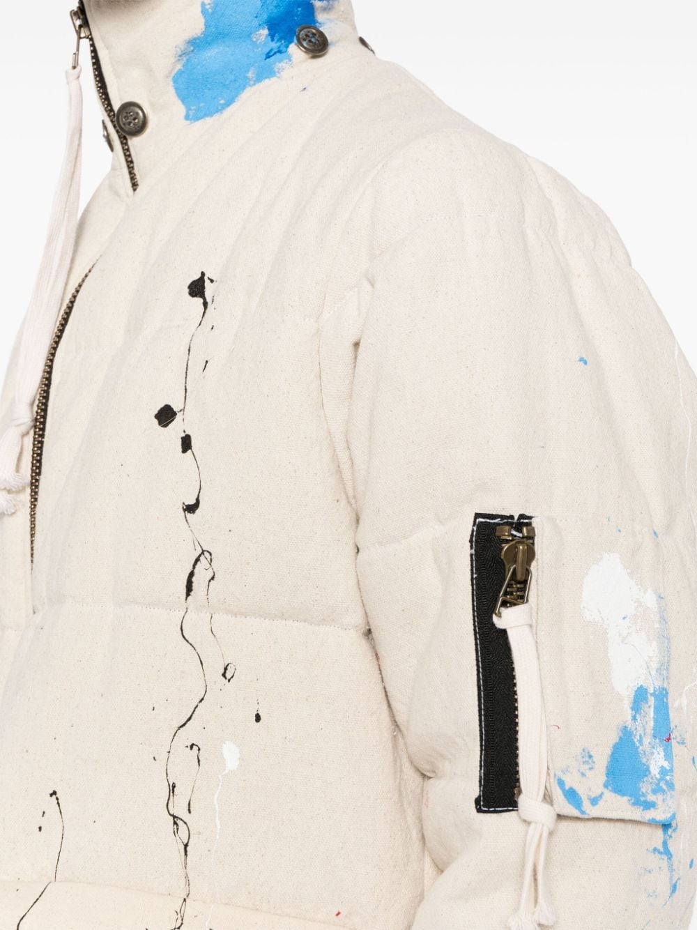 splatter-paint down jacket - 6