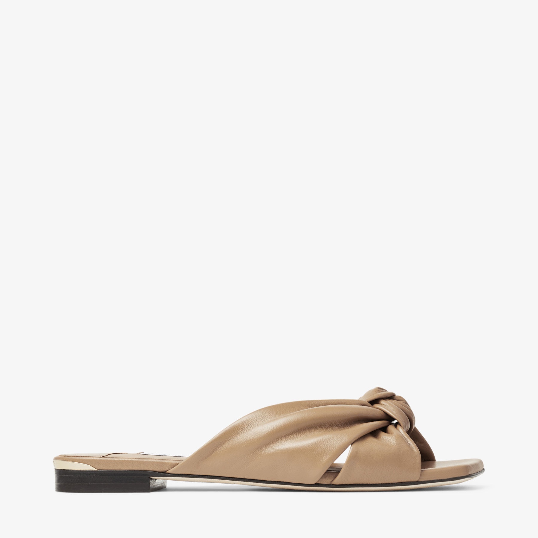 Avenue Flat
Biscuit Nappa Leather Flat Sandals - 1