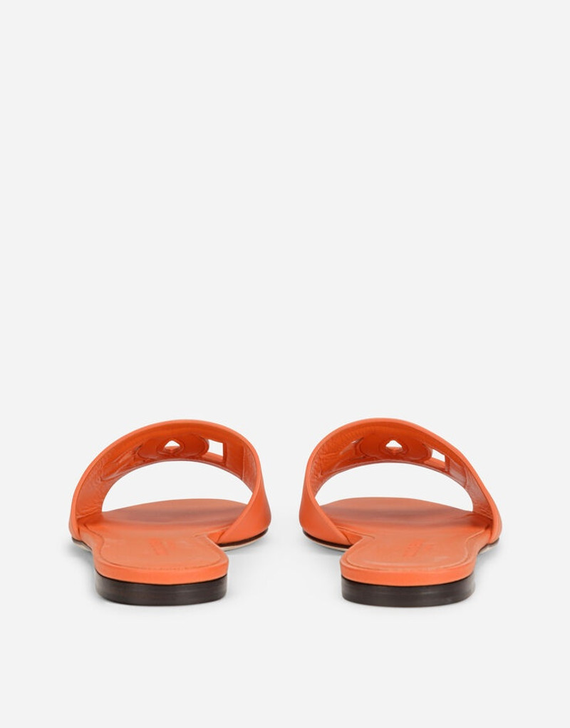 Dolce & Gabbana Calfskin sliders with DG Millennials logo outlook